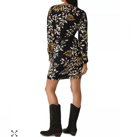 ba&sh Cassie Faux Wrap Dress Floral V-Neck Dress small - Picture 4 of 10